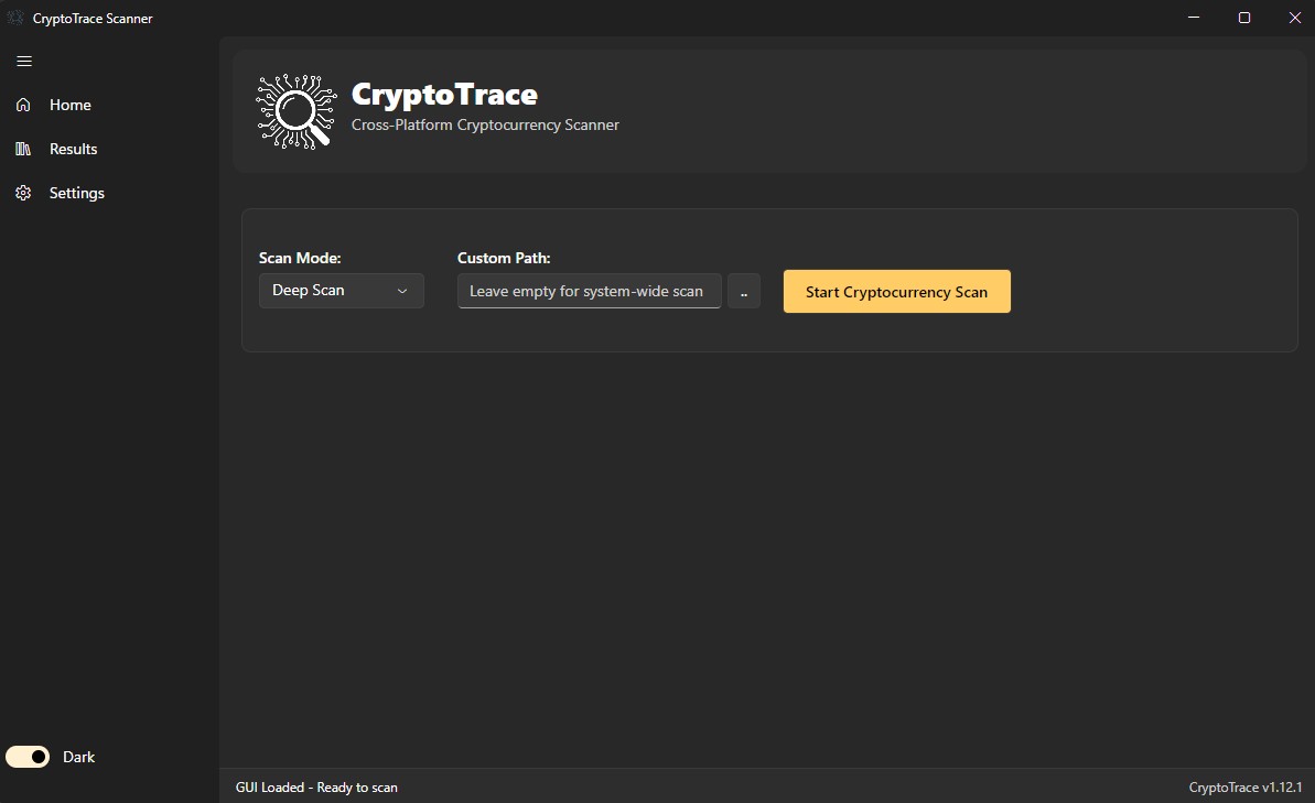 CryptoTrace Wallet Scanner for Windows | Find Wallet Files and Seed Backups